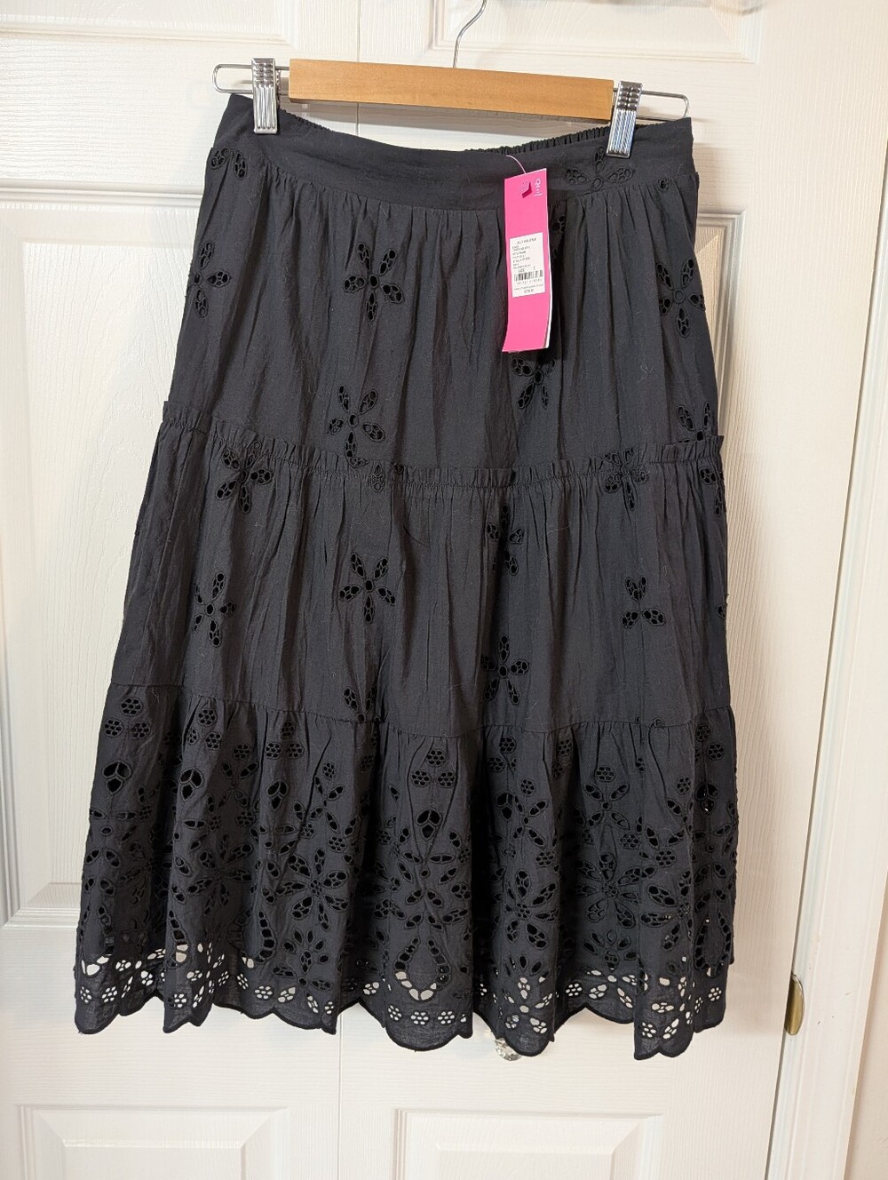 Lilly Pulitzer Black Eyelet Penley Skirt Small NWT